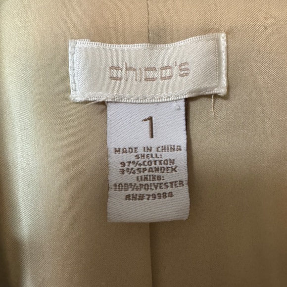 Chico's Tan Leopard Print Blazer / Size 1 or M - Picture 7 of 9